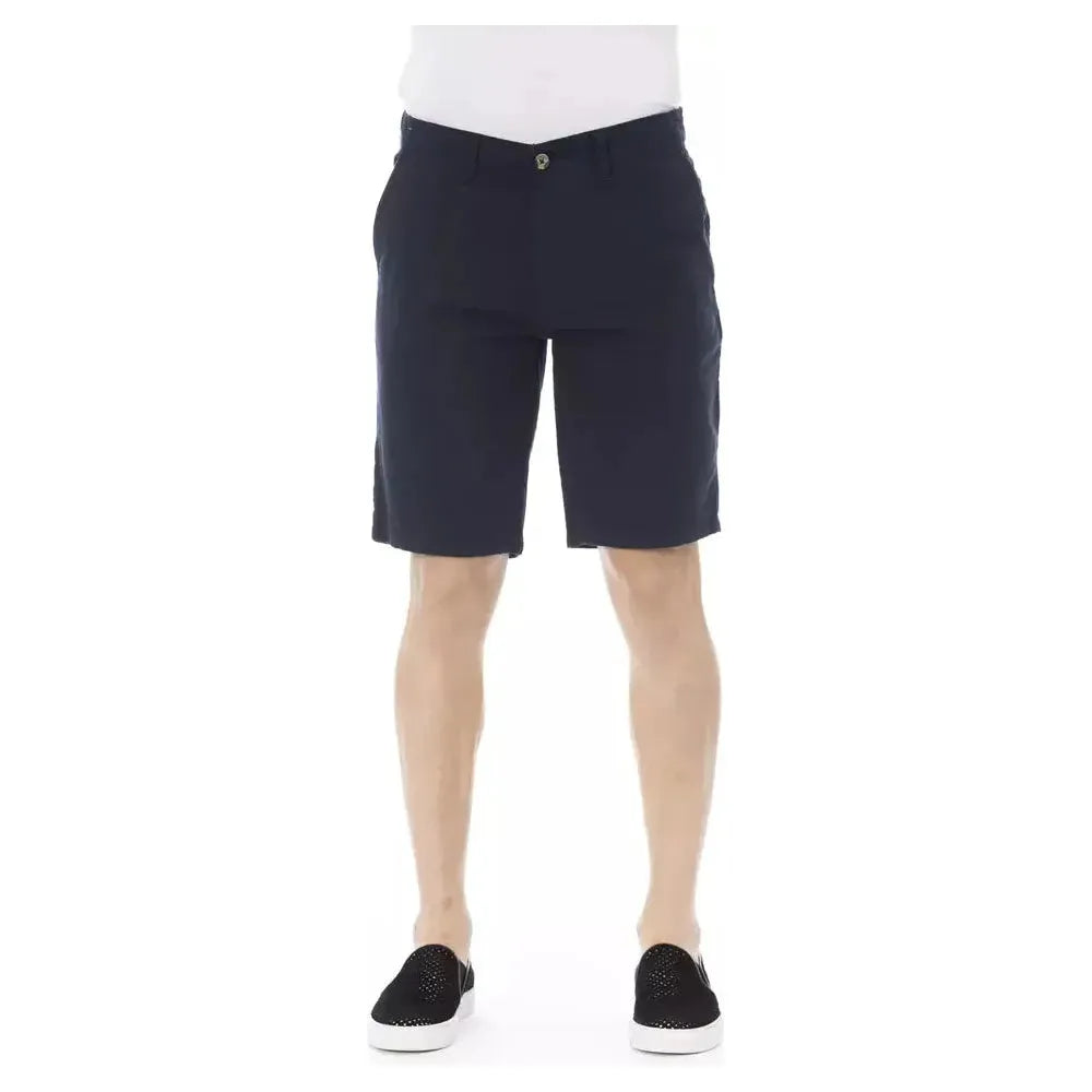 Baldinini Trend Blue Cotton Men Bermuda Short Baldinini Trend