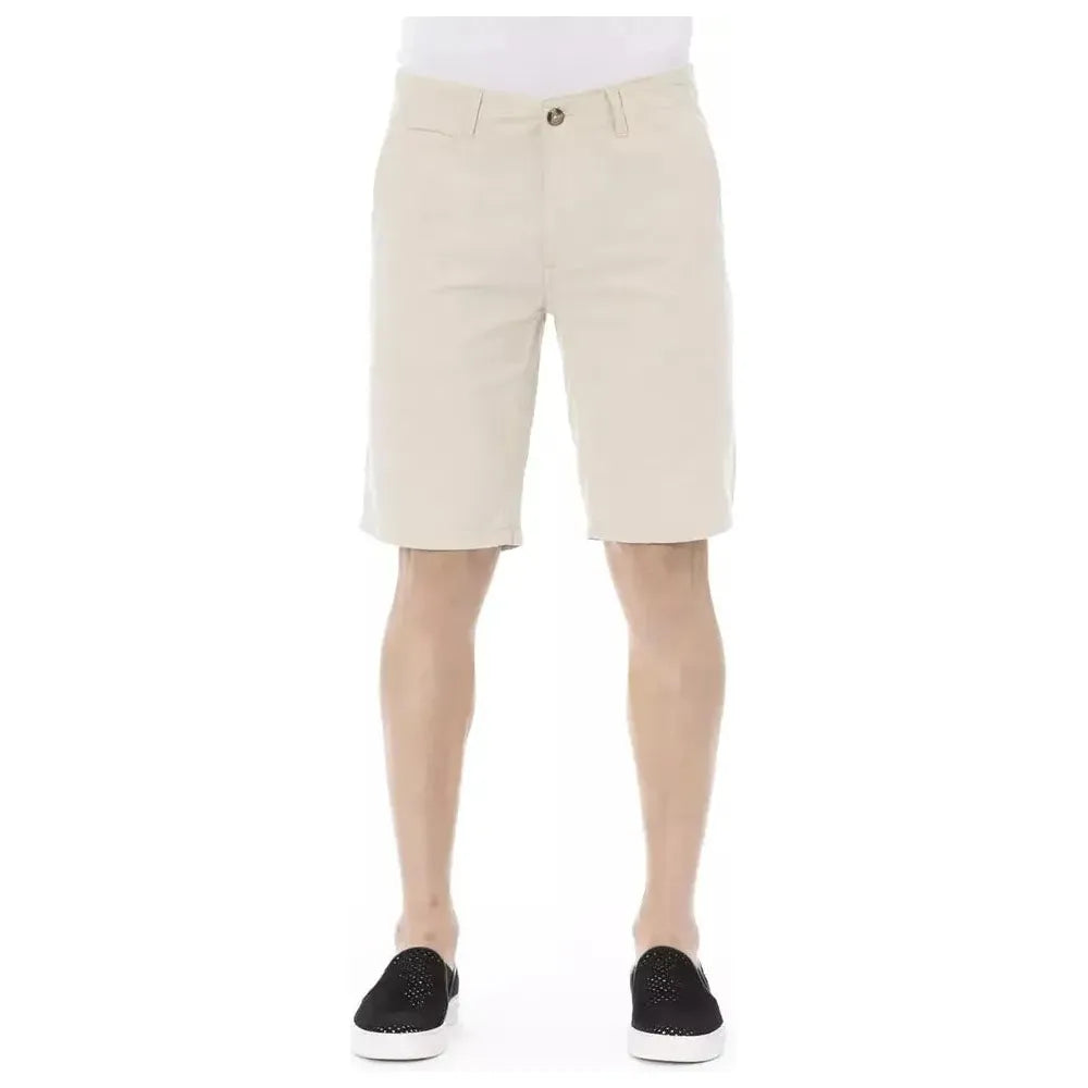 Baldinini Trend Beige Cotton Men Bermuda Short Baldinini Trend