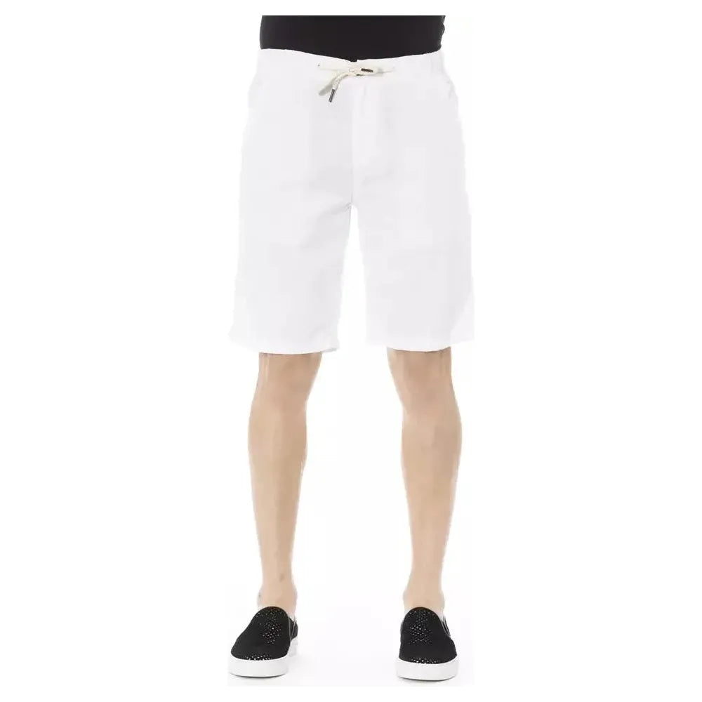 Baldinini Trend White Cotton Men Bermuda Short Baldinini Trend