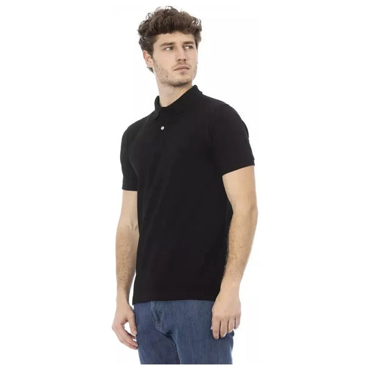 Baldinini Trend Black Cotton Men Polo Shirt Baldinini Trend