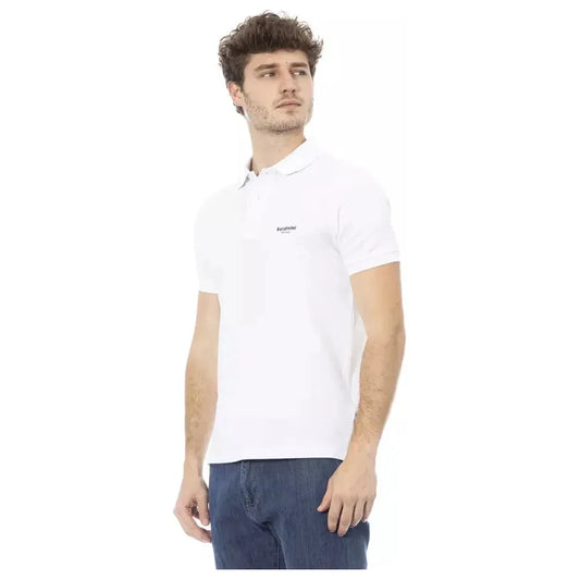 Baldinini Trend White Cotton Men Polo Shirt Baldinini Trend