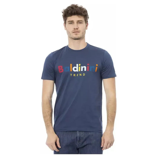 Baldinini Trend Blue Cotton Men's T-Shirt Baldinini Trend