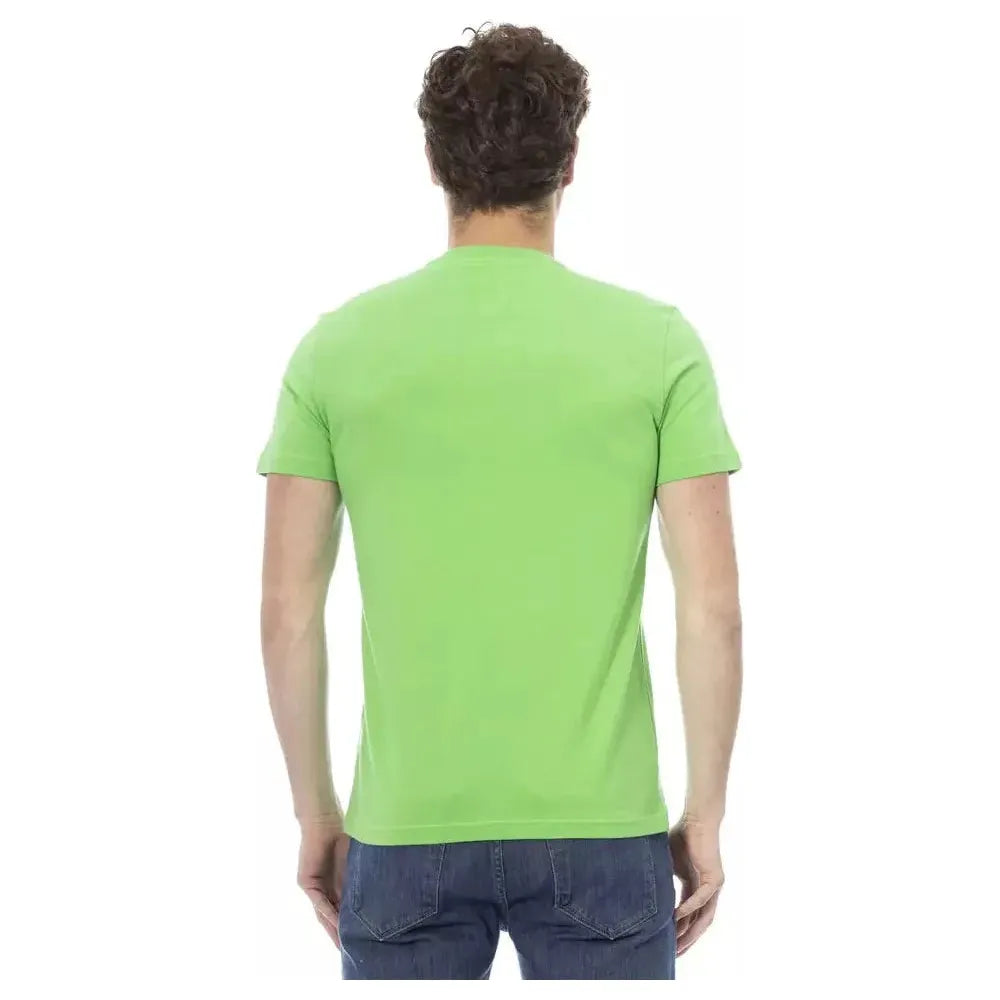 Baldinini Trend Green Cotton Men T-Shirt Baldinini Trend