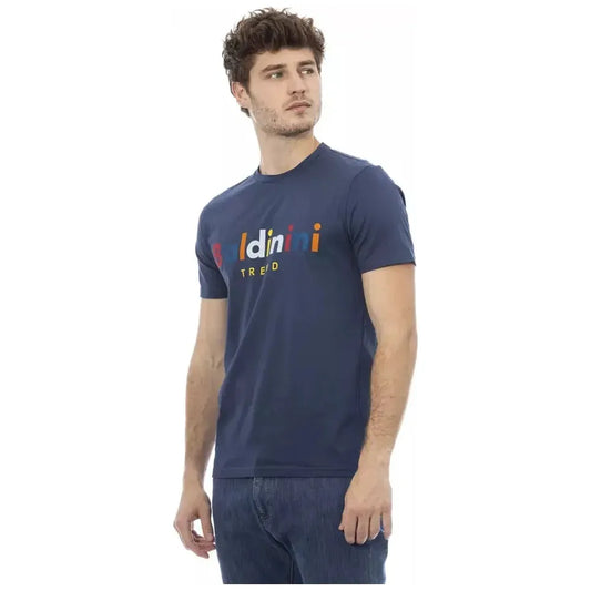 Baldinini Trend Blue Cotton Men T-Shirt Baldinini Trend