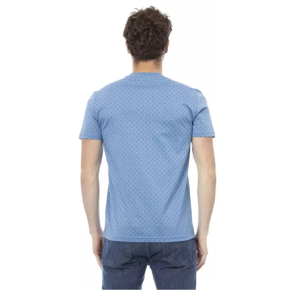 Baldinini Trend Light Blue Cotton Men T-Shirt Baldinini Trend