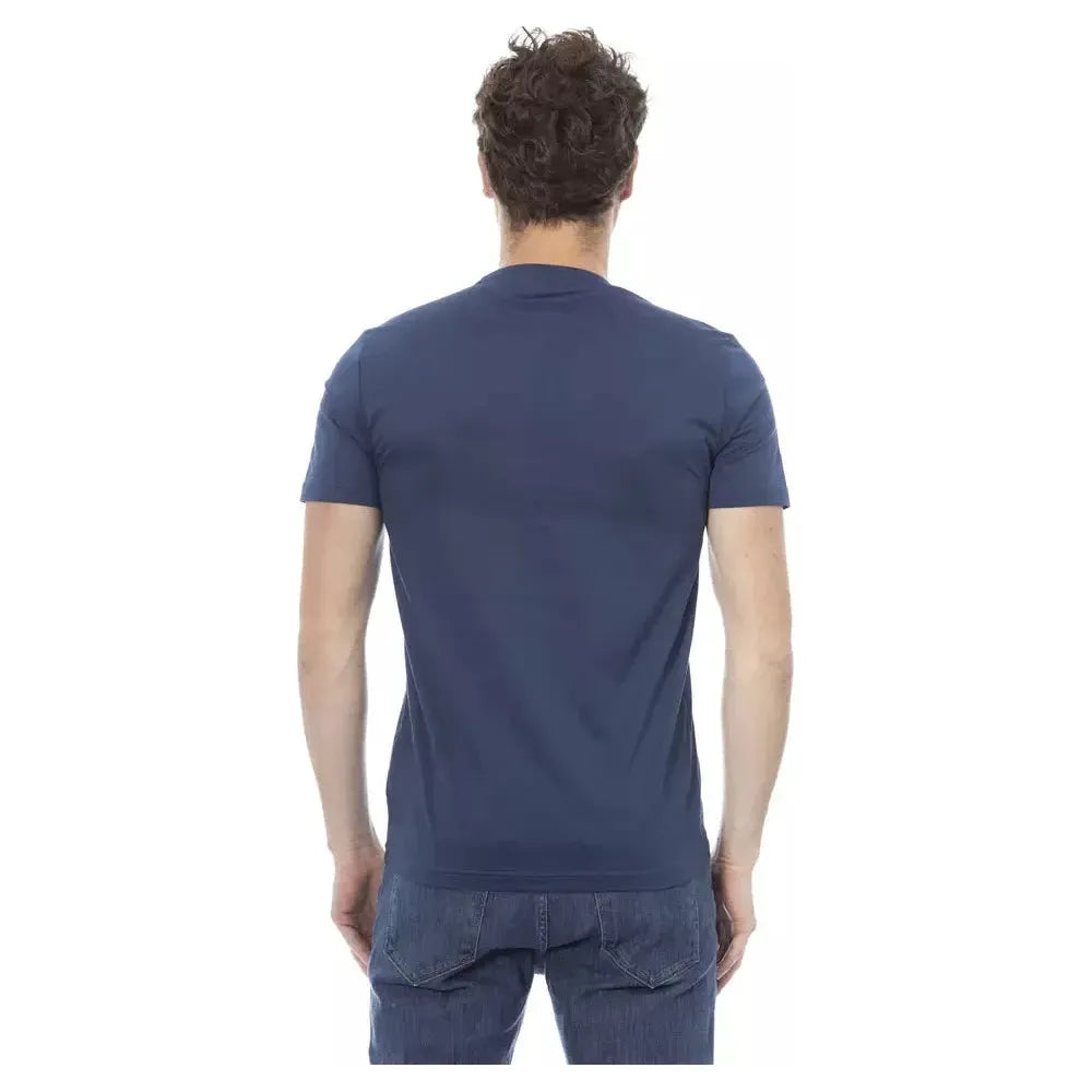 Baldinini Trend Blue Cotton Men T-Shirt Baldinini Trend