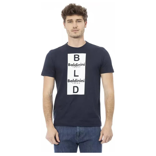 Baldinini Trend Blue Cotton Men's T-Shirt Baldinini Trend