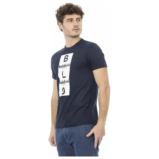 Baldinini Trend Blue Cotton Men's T-Shirt Baldinini Trend