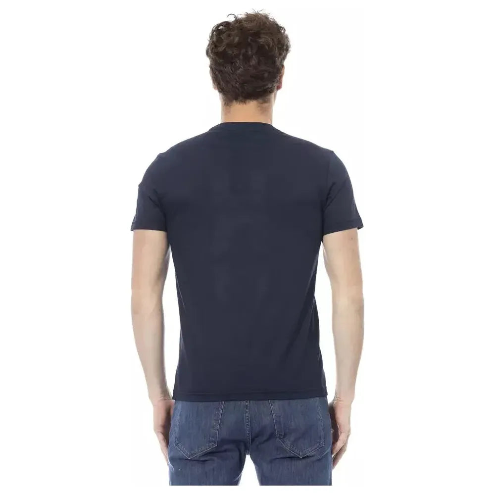 Baldinini Trend Blue Cotton Men's T-Shirt Baldinini Trend