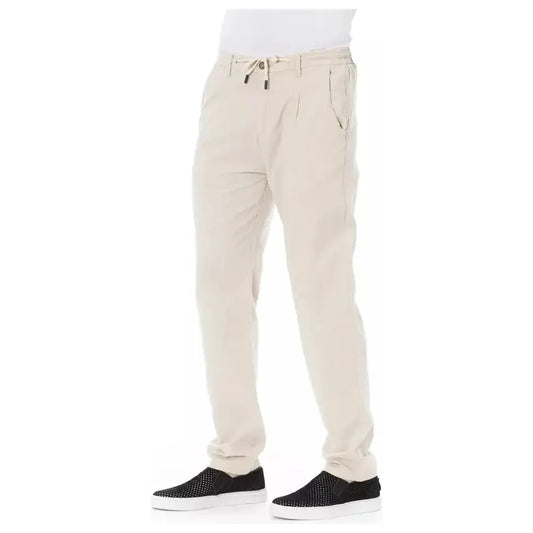 Baldinini Trend Beige Cotton Men Chino Baldinini Trend