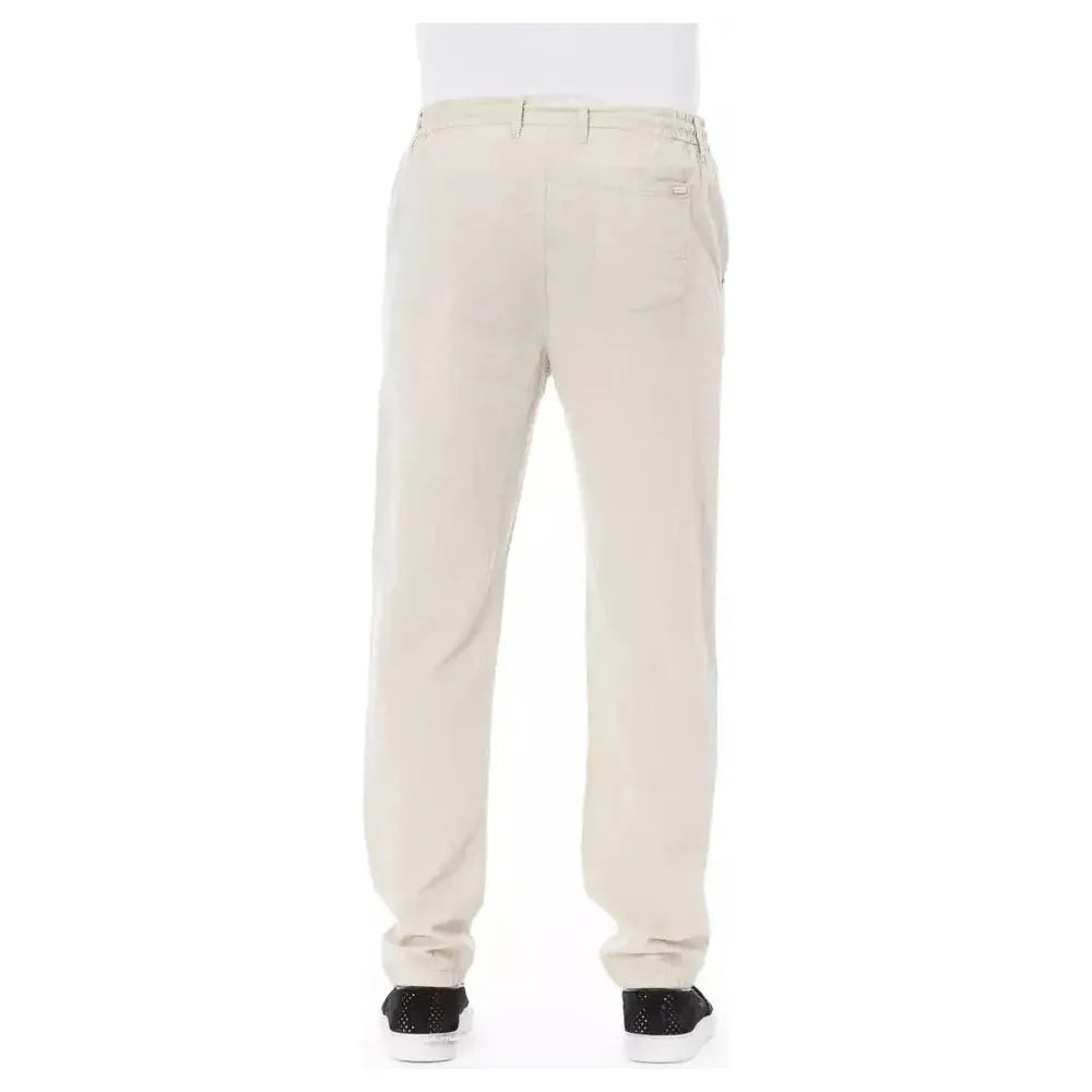 Baldinini Trend Beige Cotton Men Chino Baldinini Trend