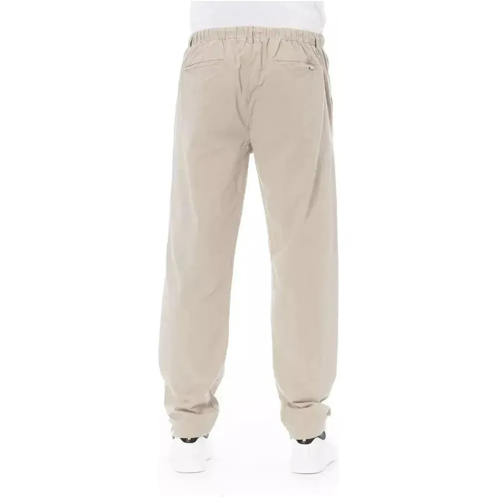 Baldinini Trend Beige Cotton Men Chino Pants Baldinini Trend