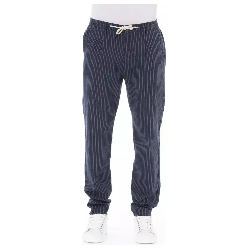 Baldinini Trend Blue Cotton Men Pant Baldinini Trend