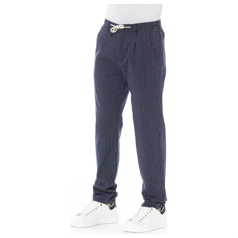 Baldinini Trend Blue Cotton Men Pant Baldinini Trend