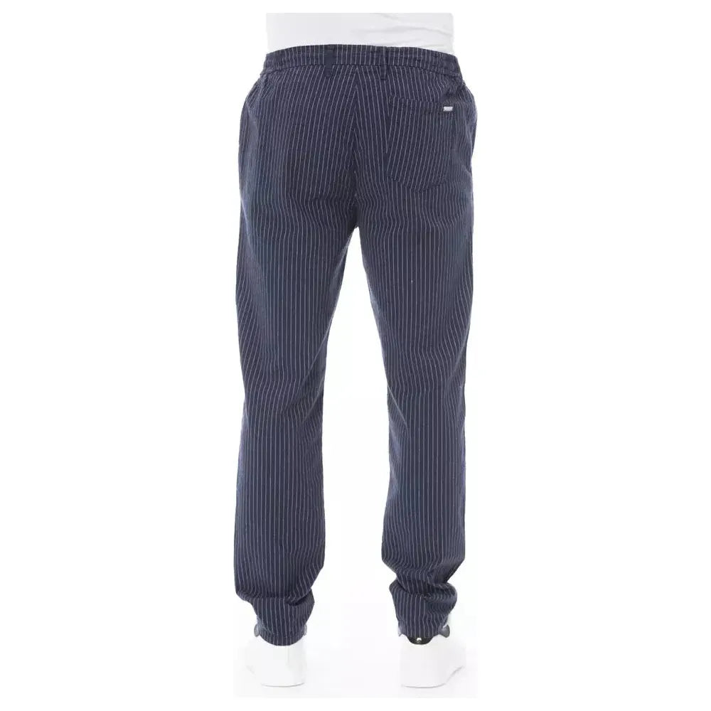 Baldinini Trend Blue Cotton Men Pant Baldinini Trend