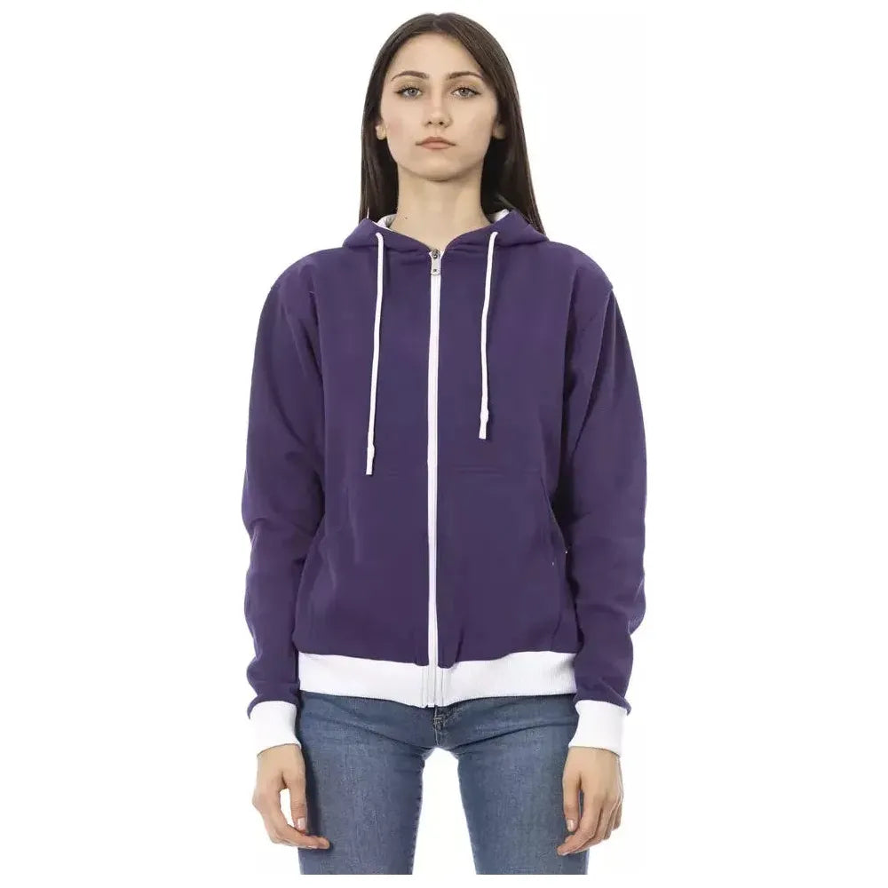 Baldinini Trend Purple Cotton Women Sweater Baldinini Trend