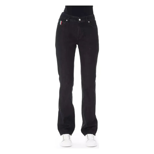 Baldinini Trend Black Cotton Women Jeans Baldinini Trend