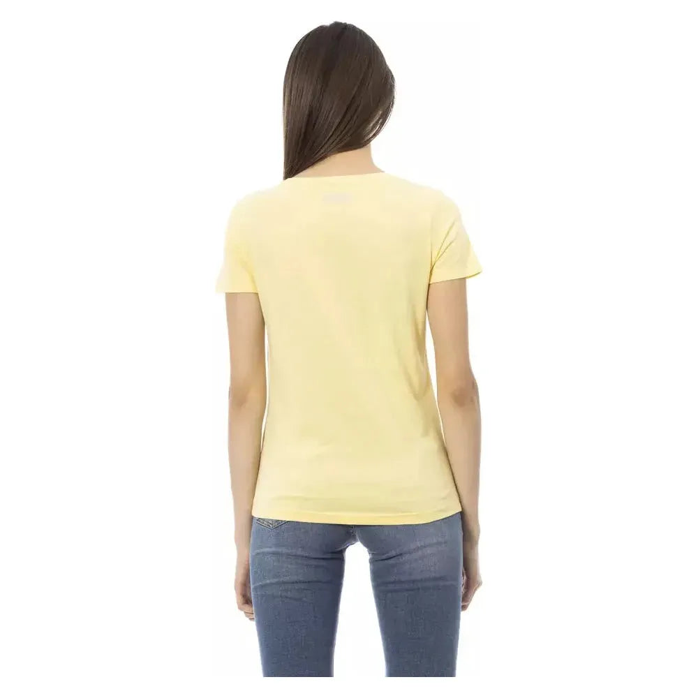 Trussardi Action Yellow Cotton Women's Top Trussardi Action