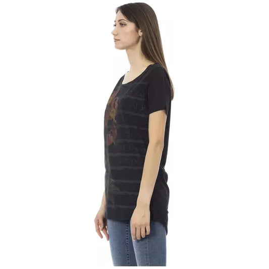 Trussardi Action Black Cotton Women Top Trussardi Action