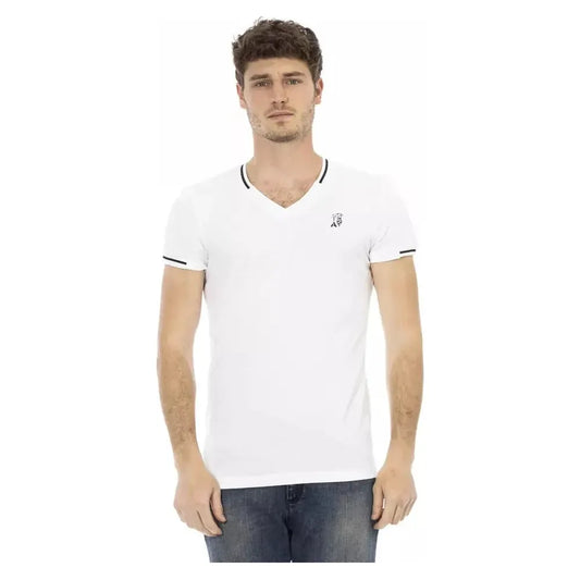 Trussardi Action White Cotton Men T-Shirt