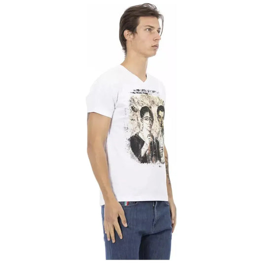 Trussardi Action White Cotton Men's T-Shirt Trussardi Action