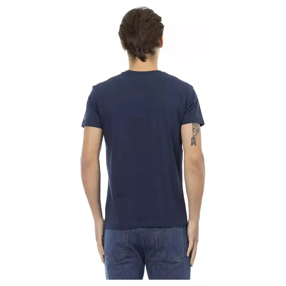 Trussardi Action Blue Cotton Men's T-Shirt Trussardi Action