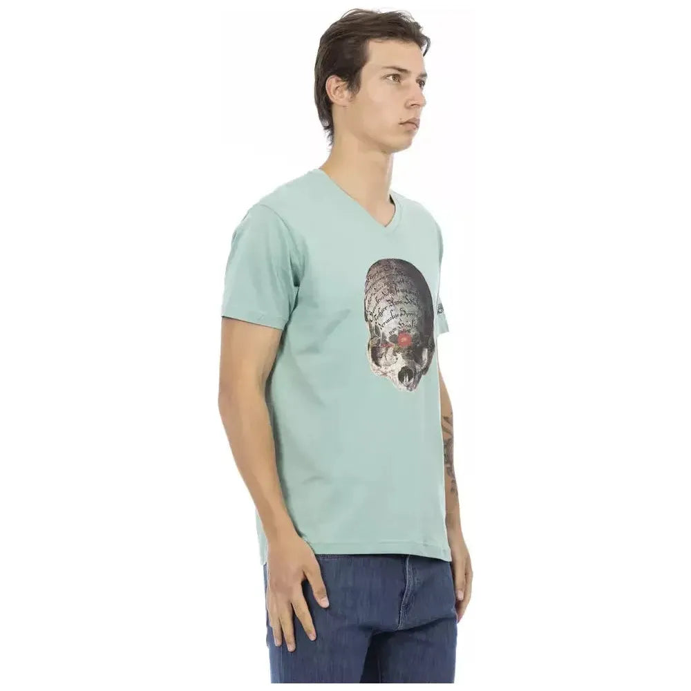 Trussardi Action Green Cotton Men's T-Shirt Trussardi Action