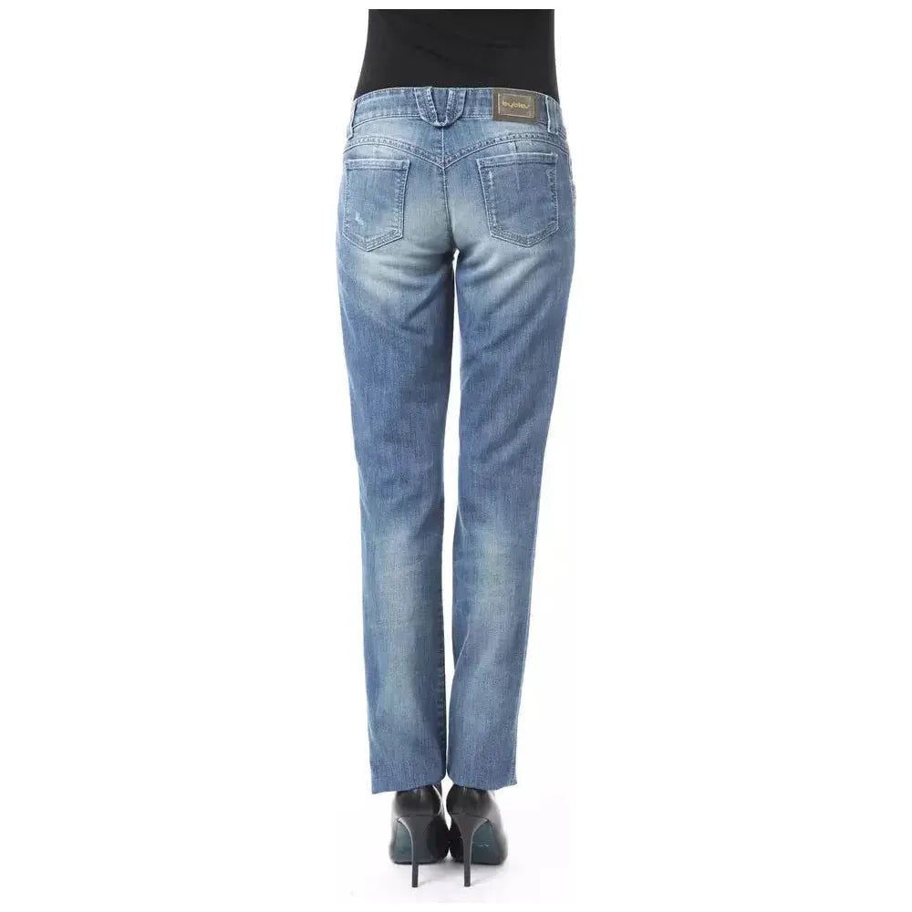 BYBLOS Blue Cotton Women Jean BYBLOS