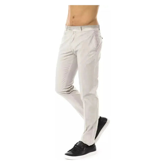 Uominitaliani Gray Cotton Men Casual Pant Uominitaliani