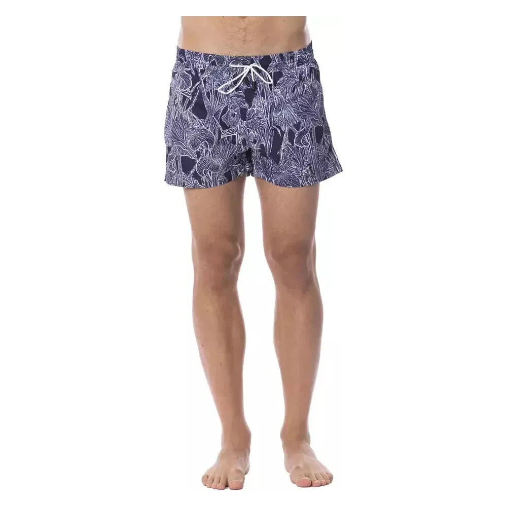 Roberto Cavalli Sport Blue Polyester Men's Swim Trunk Roberto Cavalli Sport