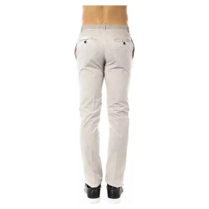 Uominitaliani Gray Cotton Men Pant