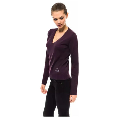 Montana Blu Purple Wool Women Sweater