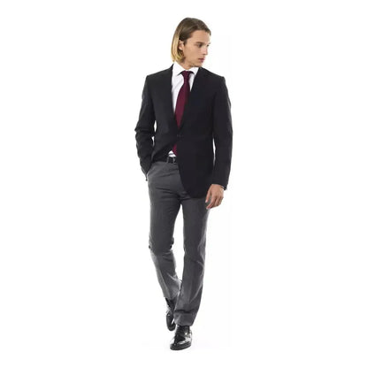 Uominitaliani Black Wool Men's Blazer