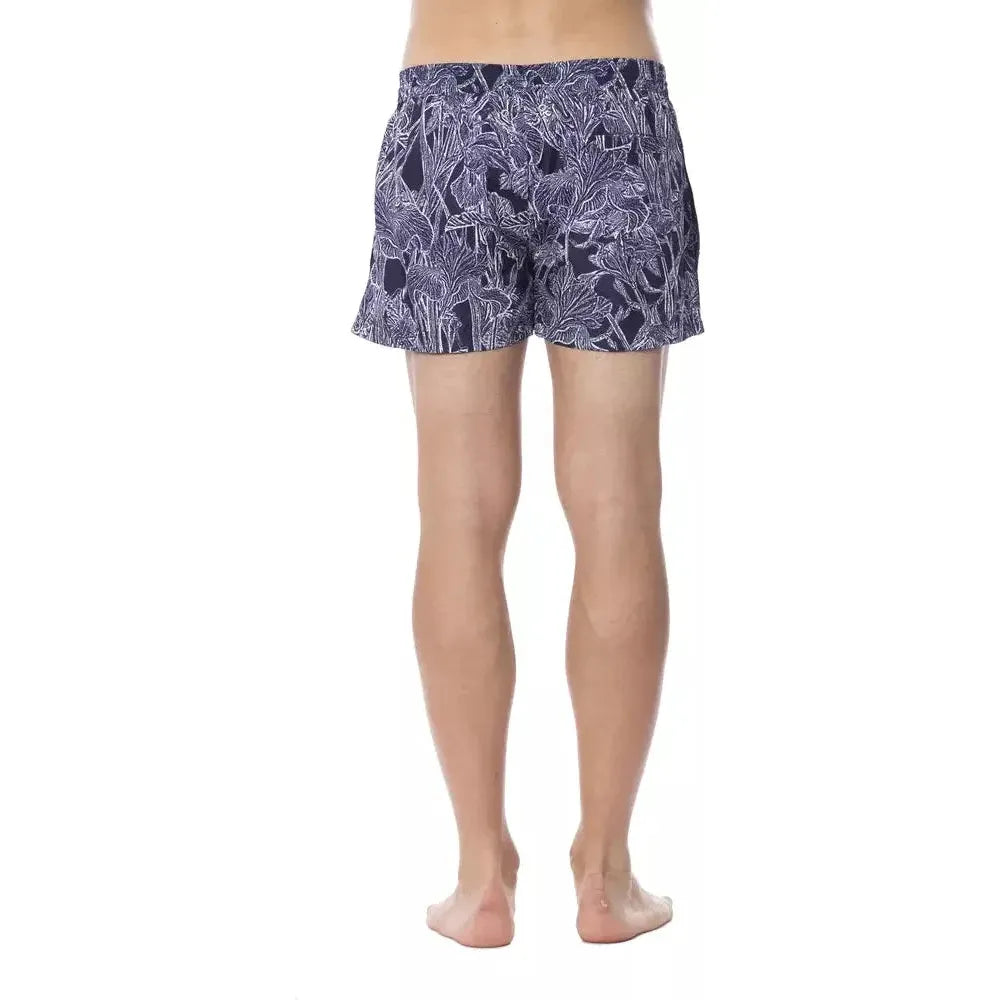 Roberto Cavalli Sport Blue Polyester Men's Swim Trunk Roberto Cavalli Sport