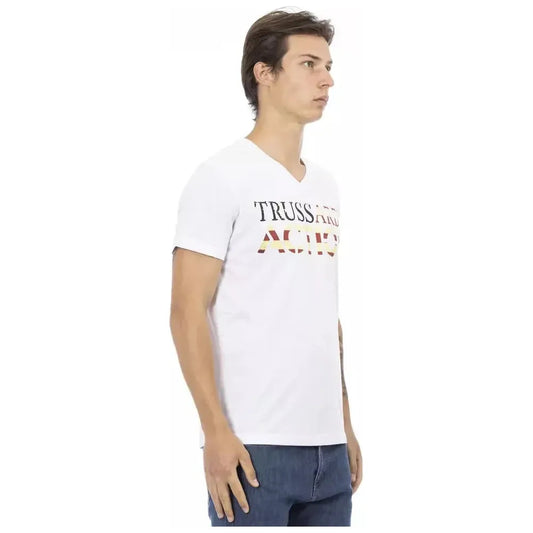 Trussardi Action White Cotton Men's T-Shirt Trussardi Action