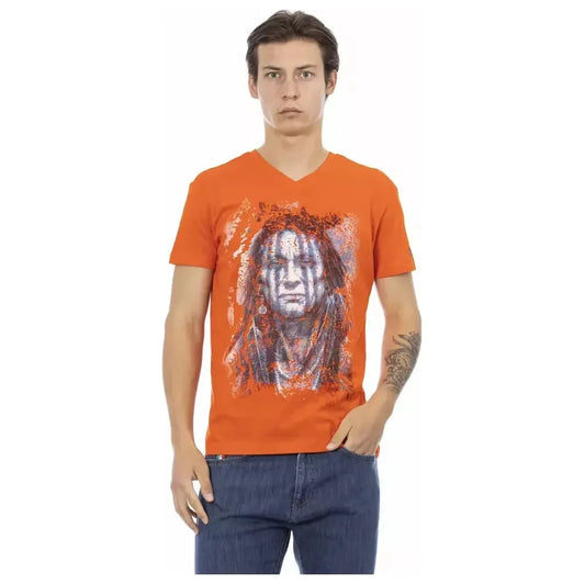 Trussardi Action "Orange Cotton Men T-Shirt" Trussardi Action