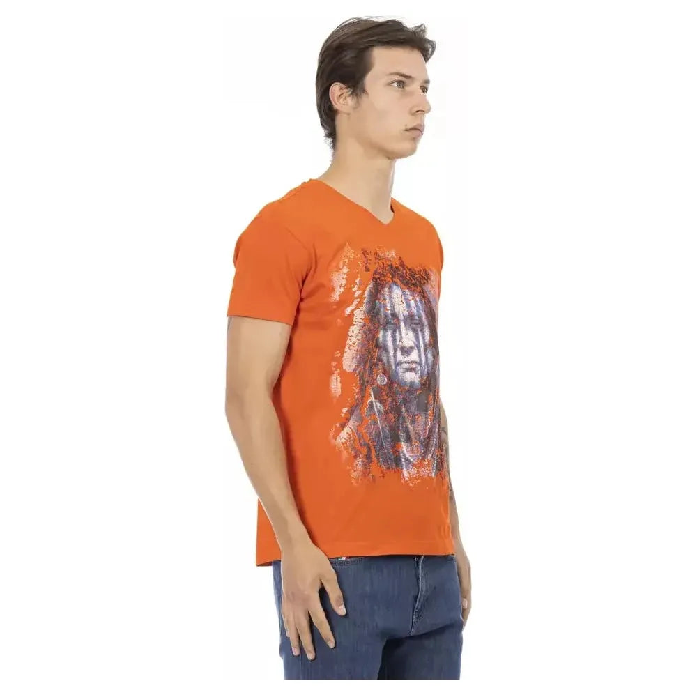 Trussardi Action "Orange Cotton Men T-Shirt" Trussardi Action