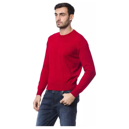 Billionaire Italian Couture Red Merino Wool Men Sweater Billionaire Italian Couture