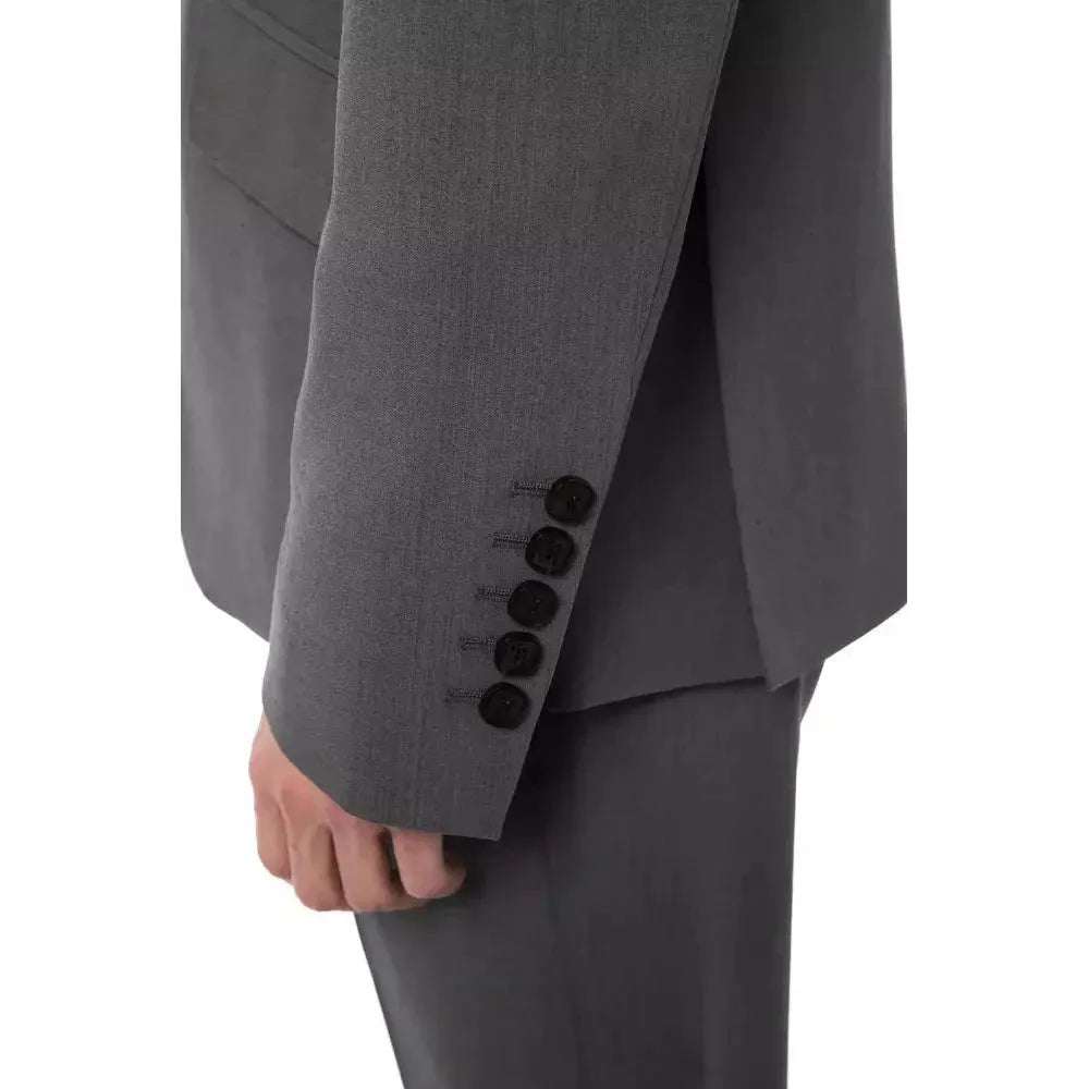 Billionaire Italian Couture Gray Wool Men Suit Billionaire Italian Couture