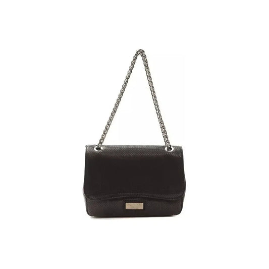 Pompei Donatella Black Leather Women Crossbody Bag Pompei Donatella