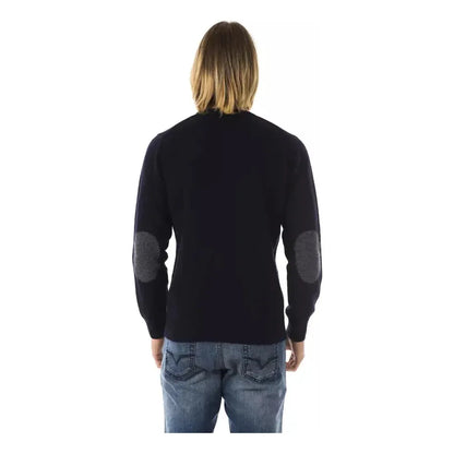 Uominitaliani Blue Wool Men Sweater