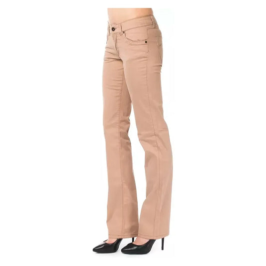 Chic Beige Regular Fit Pants for Women