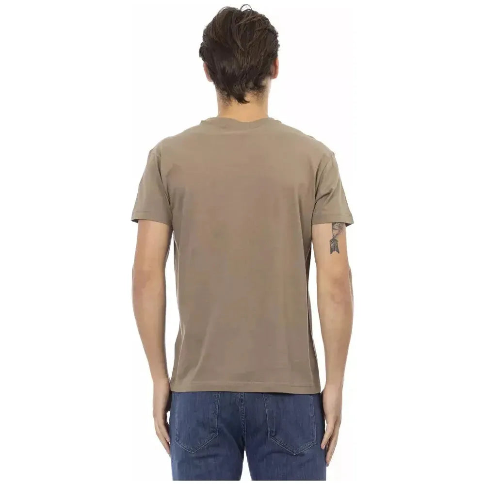 Trussardi Action Brown Cotton Men's T-Shirt Trussardi Action