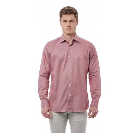 Bagutta Red Cotton Men Shirt Bagutta