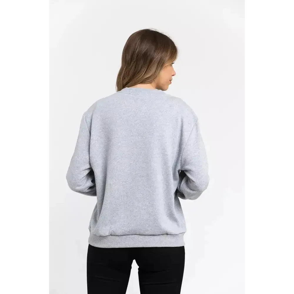 Trussardi Gray Cotton Women Sweater Trussardi Lavender