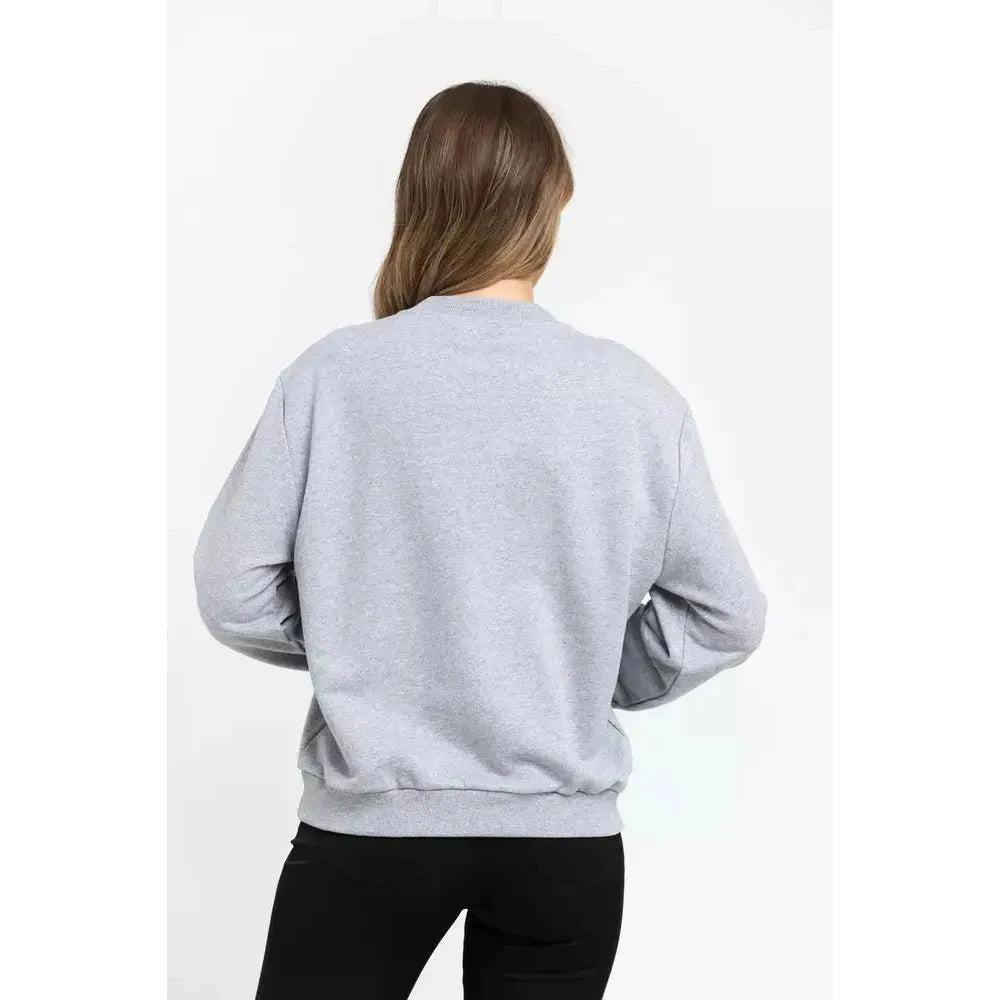 Trussardi Gray Cotton Women Sweater Trussardi Lavender