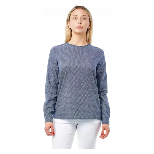 Bagutta Blue Cotton Women Shirt WOMAN TOPS AND SHIRTS Bagutta