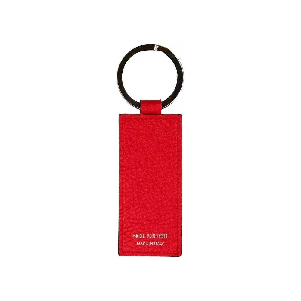 Neil Barrett Red Leather Men's Keychain Neil Barrett