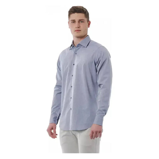 Bagutta Gray Cotton Men Shirt Bagutta