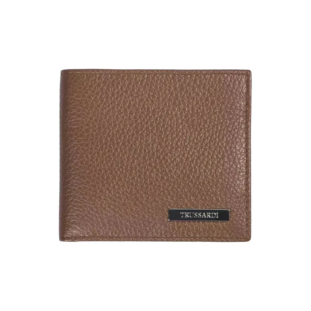 Trussardi Elegant Embossed Leather Men's Wallet Trussardi